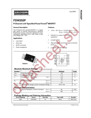 FDW252P datasheet  